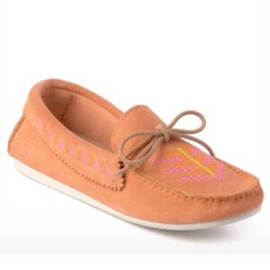 Manitobah Mukluks Wallowa Moccasin Suede Leather Coral Size 7 NEW